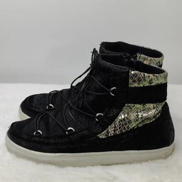 vintage y2k Black Moon Lace Up Winter Boot Size 9.5 - Picture 4 of 7